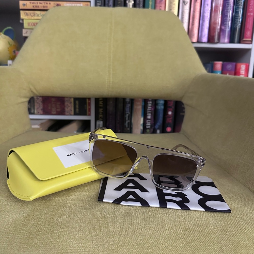 Marc Jacobs Transparent Sunglasses with Yellow Case